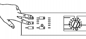 Комбинация кнопок для входа в сервисный тест стиральных машин Электролюкс, АЕГ, Занусси с вертикальной загрузкой.